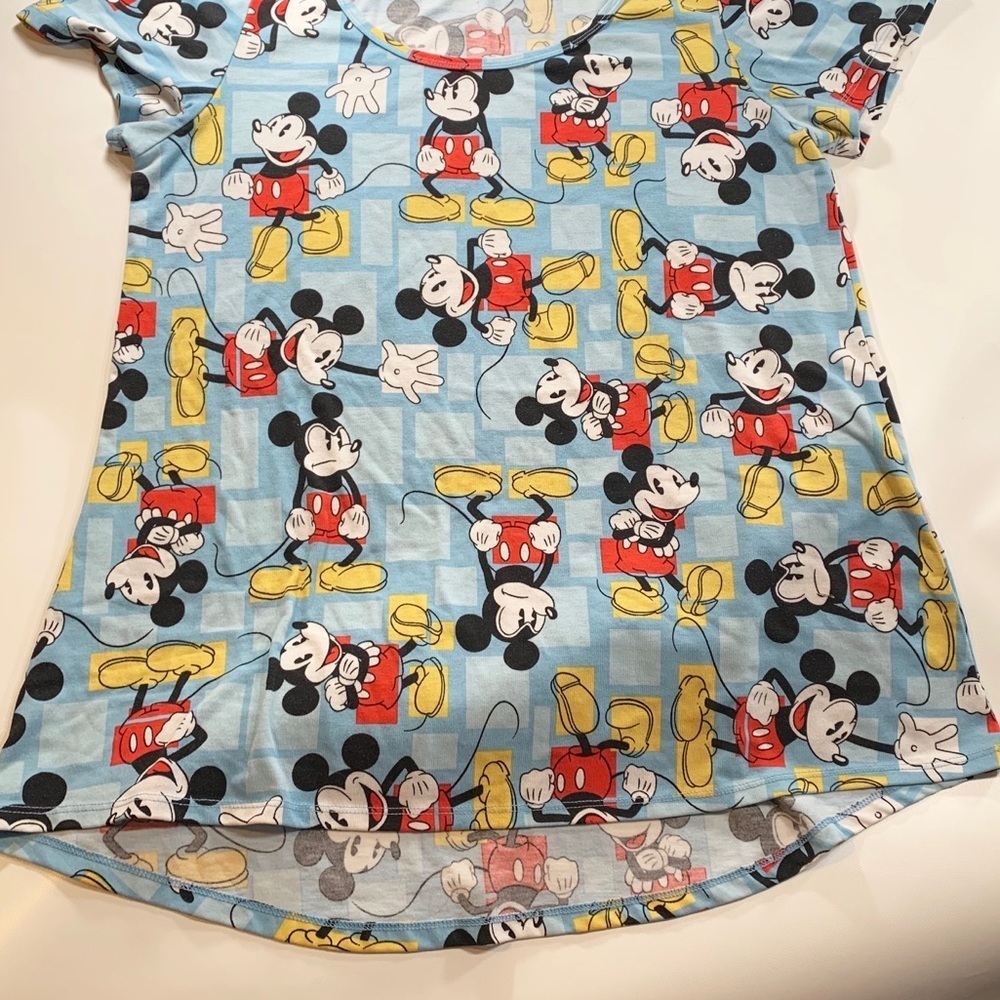 LulaRoe Disney Collection Mickey Mouse Print Small Classic Baby Blue Disney - Picture 4 of 7